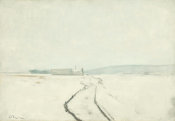 John Henry Twachtman - Along the River, Winter, ca. 1889