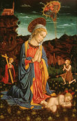 Giovanni Francesco da Rimini - Madonna Adoring the Christ Child, ca. 1460