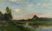 Charles-Francois Daubigny - Banks of the Oise River, 1875