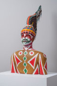 Eddie Owens Martin - Pasaquoyan Man with Ritual Headdress and Levitation Suit, ca. 1965-1975