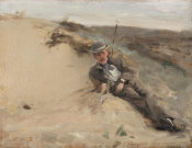 John Singer Sargent - Portrait of Ralph Curtis on the Beach at Scheveningen, 1880