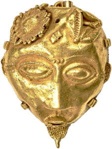 Baule Artist - Miniature Mask Pendant, Nineteenth century or earlier