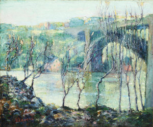 Ernest Lawson - Washington Bridge, Harlem River, ca. 1915