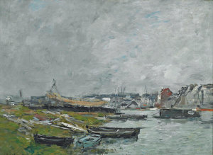 Eugène Louis Boudin - Trouville, Chantier naval, 1885-1890