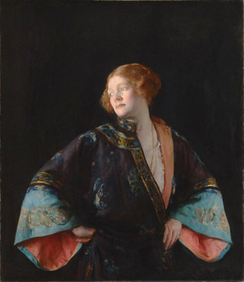 Joseph Rodefer DeCamp - The Blue Mandarin Coat (The Blue Kimono), 1922