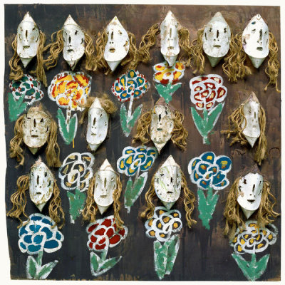 Thornton Dial, Sr. - The Old Ku Klux: After All Their Fighting, Where's The Profit?, 1988