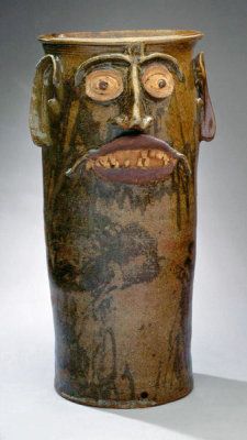 Miles Mill Pottery - Face Jar, ca. 1870