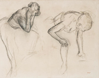 Edgar Degas - Study of Two Dancers, ca. 1885